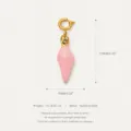 Glänzend Konischer Stil / Rosa Muschel Anhänger