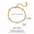 Bracelet Cœur en Perles Dorées