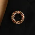 Style Anneau Rond Imprimé Léopard (WG-0441) / Or KC