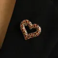 Style Coeur Imprimé Léopard (WG-0646) / Or KC