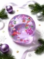 Weihnachtskugel-Stil (Nr. 1) / OPP-Beutel / Lila