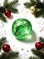 Weihnachtskugel-Stil (Nr. 4) / OPP-Beutel / Grün