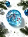 Weihnachtskugel-Stil (Nr. 11) / OPP-Beutel / Blau