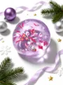 Weihnachtskugel-Stil (Nr. 11) / OPP-Beutel / Lila