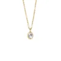 Vertical Oval Pendant Paperclip Chain (X1399) / Gold