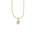 Vertical Oval Pendant Bead Chain (X1399) / Gold