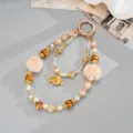 2 Plush Balls + Fortune Bag (Khaki) / K6704-2 Plush Balls and Fortune Bag Charm (Khaki)