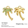 Cocotier Zirconia Vert / Or