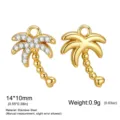 Cocotier Zirconia Blanc / Or