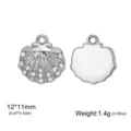 Pétoncle Zirconia Blanc / Acier