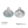 Coquille Zirconia Bleu / Acier