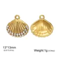 Coquille Zirconia Blanc / Or