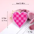 Pink Checkerboard Heart (11701)