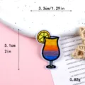 Κίτρινο Πορτοκαλί Μωβ Μπλε Ριγέ Κοκτέιλ (11630)