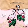 Symmetrisch flamingo paar met lotusblad (GZ-1323AB)