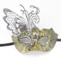 Antique Gold Vine Pattern Butterfly Mask