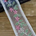 Pink Small Five Petal Floral Mesh Style (Model 9)