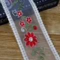 Red Floral White Base Green Leaf Scroll Style (Model 15)