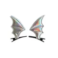 Paire de Barrettes en Cuir Brillant / Argent