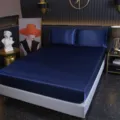 Set Lenzuolo con Angoli / 150cmx200cm (Altezza 25cm) / Blu scuro