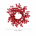 Guirnalda de Bayas Rojas Artificiales (Diámetro 27cm)