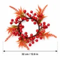 Guirnalda de Bayas Rojas Artificiales (Diámetro 32cm)