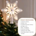Stile Neve Esagonale Bianco (Batteria a Bottone) / 18cm / Colore Caldo