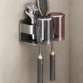 Gun Grey Toothbrush Holder + 2 Colored Wash Cups