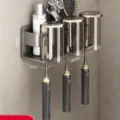 Gun Grey Toothbrush Holder + 3 Wash Cups