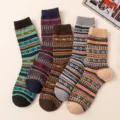Striped Argyle Style (7199) / 5 Pieces/Pack (Free Size 38-43)
