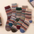Thick Thread Stripes Style (7193) / 5 Pieces/Pack (Free Size 38-43)