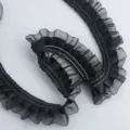 Estilo Regular (030#) / 3.8cm Organza + 2.5cm Poliéster / Negro
