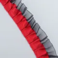 Estilo Regular (235#) / 3.8cm Organza + 2.5cm Poliéster / Rojo