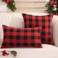Pillowcase Only / 30x50cm / Red/Black Plaid