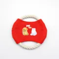 Katzen- und Hundemuster / 18cm / Rot
