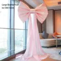 0.8m Wide Bowknot with 3.8m Tail / Pink [Ice Silk Fabric]