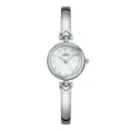 Boîtier Argent Cadran Nacre Blanche Bracelet Argent