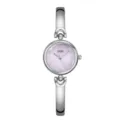 Silver Case Purple Mother of Pearl Dial Silver Band
