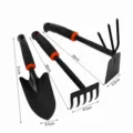 3-Teiliges Set (Hacke + Rechen + Breite Schaufel)
