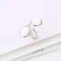 Silver Tone White Shell Style (A)