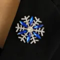 Blue Rhinestone Snowflake Style (9722)