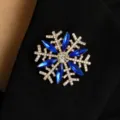 Blue Rhinestone Snowflake Style (7537)