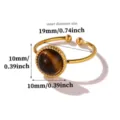 Tiger Eye Texture Vintage Style (G126816G-1) / Gold