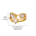 Wavy Lines Intertwined Zirconia Style (G127574)