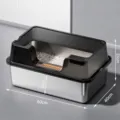 Extra Large (60*40*31CM) + Free Jumbo Scoop / Transparent Black