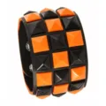 Dreireihiger Nietentyp / Schwarz und Orange