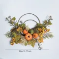 Ghirlanda di Foglie di Acero e Zucca a Doppio Anello - 35cm / 35cm