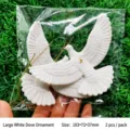 colomba della pace / 103mm (2 Pezzi/Confezione) Gancio/Corda dorata / Bianco
