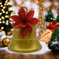 Bells with Red Flowers - Gold