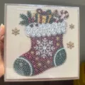 Christmas Sock / 20x20cm Inner Wood Frame Kit